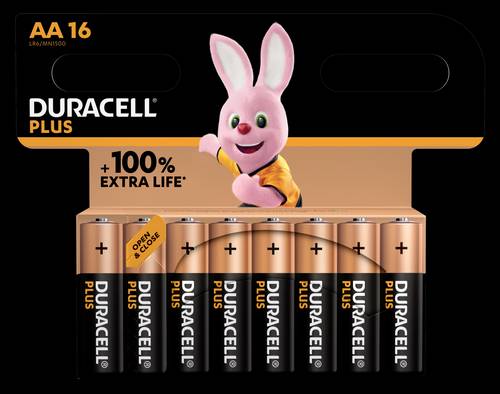 Duracell Plus-AA CP16 Mignon (AA)-Batterie Alkali-Mangan 1.5V 16St. von Duracell