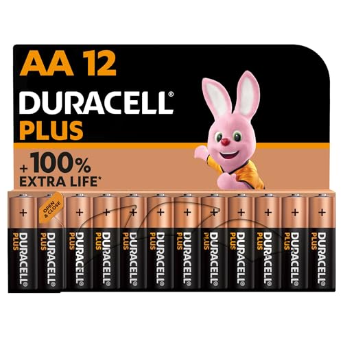 Duracell Plus Batterien AA, 12 Stück, langlebige Power, AA Batterie für Haushalt und Büro von Duracell