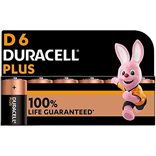 Duracell Plus D Batterien, LR20, 6 Stück, Alkaline Batterien D für Alltagsgeräte [Amazon Exclusive] von Duracell
