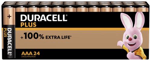 Duracell Plus Power Micro (AAA)-Batterie Alkali-Mangan 1.5V 24St. von Duracell