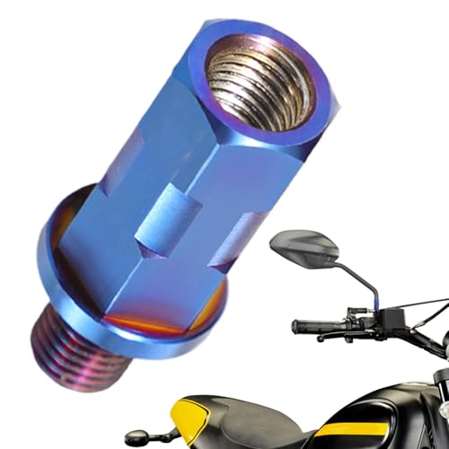 Duroecsain Motorradspiegel Extender Bolt, Motorradspiegel Bolzen,Gewindeschraube M8 M10 Edelstahlhalterung | Reflektorschraubenadapter, Steigerung der Halterung für die meisten Motorräder Roller von Duroecsain