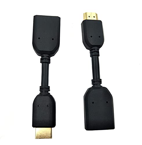 Duttek HDMI Adapter Kabel, jeder Winkel, vergoldet, HDMI Stecker auf Buchse, Adapter Kabel, Konverter Kabel, 2 Stück von Duttek