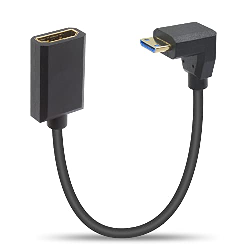 Duttek Mini HDMI auf HDMI Verlängerungskabel 2.1 Kabel 0,3 m, HDMI 2.1ultra High Speed 48 Gbit/s, unterstützt 8K @ 60 Hz, 4K @ 120 Hz, kompatibel mit DSLR-Kamera, Grafikkarte (Down) von Duttek