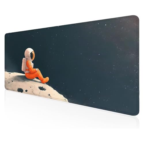 Mauspad XXXL schreibtischunterlage, Mauspad Gaming Astronaut Planet Mousepad groß, Multifunktionales Office Mousepad Laptop,Tisch-Schutz Unterlage, für Büro/Home Dekor und Geschenk 70x35 cm Z-468 von Duushuait