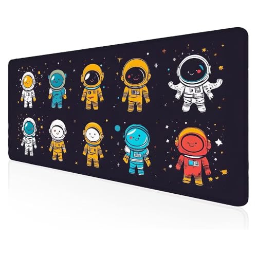 Mauspad XXXL schreibtischunterlage, Mauspad Gaming Cartoon Astronaut Mousepad groß, Multifunktionales Office Mousepad Laptop,Tisch-Schutz Unterlage, für Büro/Home Dekor und Geschenk 70x35 cm Z-166 von Duushuait