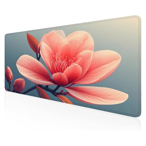 Mauspad xxxl schreibtischunterlage, Mauspad Gaming Blume Mousepad groß, Multifunktionales Office Mousepad Laptop Schreibunterlage,Tisch-Schutz Unterlage, für Büro/Home Dekor und Geschenk 120x60 CM Z82 von Duushuait