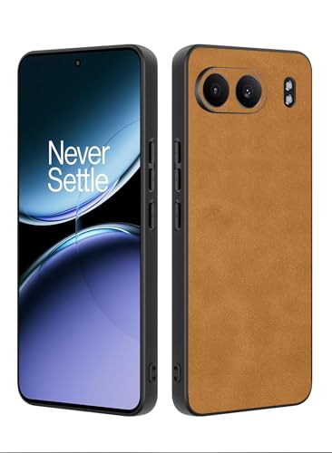 Duxsmei für OnePlus Nord 4 Hülle 5G, Hülle aus TPU und Wildleder PU Leder, Anti-Vibration Anti-Rutsch Ultraleicht Luxus Hülle für OnePlus Nord 4 2024 (Braun) von Duxsmei