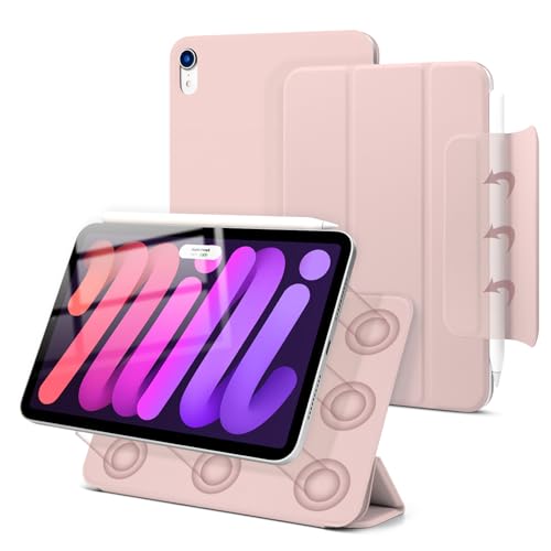 Dwopar Magnetische Hülle für iPad Mini 7 A17 Pro, Slim Smart Folio für iPad Mini 7./6th Generation 8.3 Zoll 2024/2021 Modell, Leichter Trifold Ständer, Auto Sleep/Wake, Support Pencil Pro, Rosa Dwopar Magnetische Hülle für iPad Mini 7 A17 Pro, Slim Smart Folio für iPad Mini 7./6th Generation 8.3 Zoll 2024/2021 Modell, Leichter Trifold Ständer, Auto Sleep/Wake, Support Pencil Pro, Rosa von Dwopar