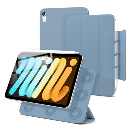 Dwopar Magnetische Hülle für iPad Mini 7 A17 Pro, Slim Smart Folio für iPad Mini 7. / 6. Generation 8,3 Zoll 2024/2021 Modell, leichter dreifach faltbarer Ständer, Auto Sleep/Wake, Unterstützung Dwopar Magnetische Hülle für iPad Mini 7 A17 Pro, Slim Smart Folio für iPad Mini 7. / 6. Generation 8,3 Zoll 2024/2021 Modell, leichter dreifach faltbarer Ständer, Auto Sleep/Wake, Unterstützung von Dwopar