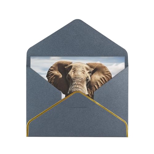 Dwrepo Elefanten-Grußkarten, Blanko-Notizkarten mit Umschlägen, Happy Birthday-Karten, Dankeskarte, Hochzeit, Party, Einladungskarten für alle Anlässe von Dwrepo