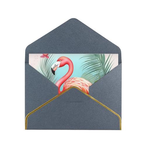 Dwrepo Grußkarten mit tropischem Flamingo, blanko, mit Umschlägen, "Happy Birthday", Dankeskarte, Hochzeit, Party, Einladungskarten für alle Anlässe von Dwrepo