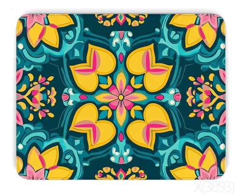 Blume Mousepad Farbe Mauspad XXL 240x200mm Mauspad Groß mit Vernähte Kanten, Mouse Pad Wasserdicht rutschfeste Gummibasis, Erweiterter Schreibtischunterlage für Zimmer Deko Aesthetics, Gifts von Dxoaoocc