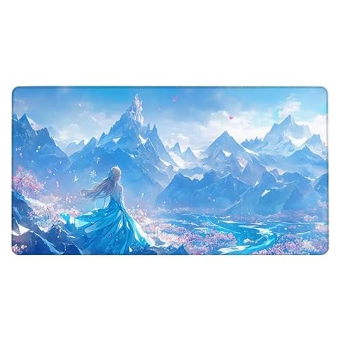 Gaming Mauspad, Mousepad Frau Mauspad Landschaft Schreibtischunterlage mit rutschfeste Gummibasis, Erweiterter Groß XXL Mousepad Gaming Computer Zubehör für Verbessert Präzision und Geschwindigkeit von Dxoaoocc