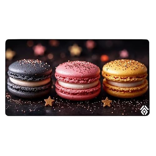 Gaming Mauspad, Mousepad Macarons Mauspad Stern Schreibtischunterlage mit rutschfeste Gummibasis, Erweiterter Groß XXL Mousepad Gaming Computer Zubehör für Verbessert Präzision und Geschwindigkeit von Dxoaoocc