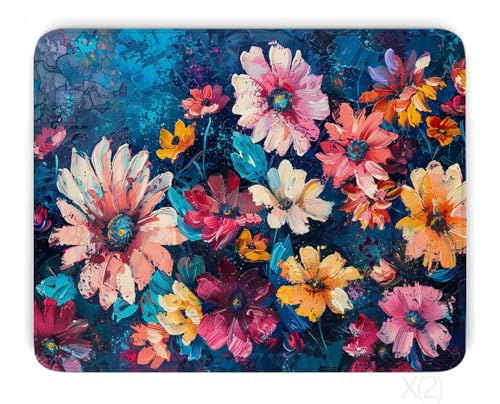 Pfau Mousepad Blume Mauspad XXL 280x200mm Mauspad Groß mit Vernähte Kanten, Mouse Pad Wasserdicht rutschfeste Gummibasis, Erweiterter Schreibtischunterlage für Zimmer Deko Aesthetics, Gifts von Dxoaoocc