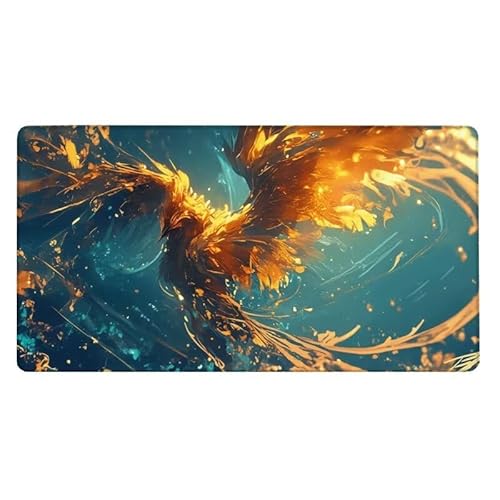 Vogel Mousepad 1000x500X0.3MM XXL Mauspad Abstrakt Schreibtisch unterlage mit Vernähte Kanten - Rutschfeste Gummibasis - Wasserdicht Mouse Pad für Desk Deko Aesthetic, Weihnachten Geschenke für Frauen von Dxoaoocc