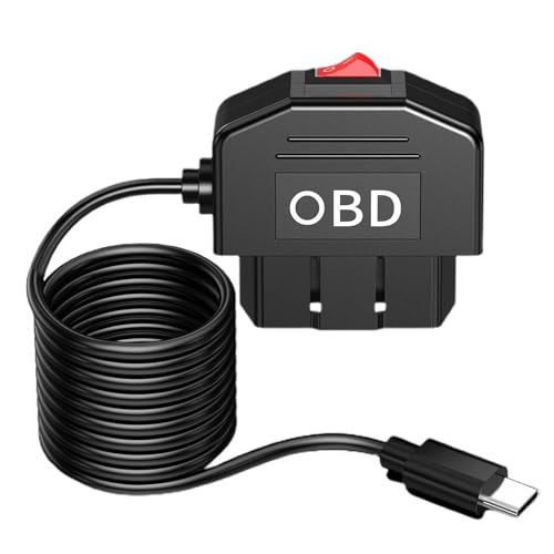 Dybnuhoc Dash Cam USB-Stromkabel, Dash Cam Hardwire Kit | Zwei Modi Auto-Dashcam-Ladegerät Dashcam USB-Festkabel-Kit - Platzsparendes Ladegerät für Dash-Kamera, Netzkabel, Autozubehör von Dybnuhoc
