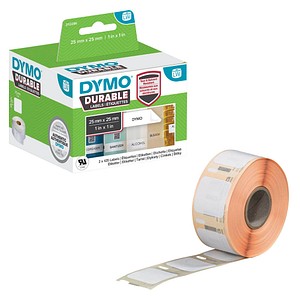 DYMO Etikettenrollen für Etikettendrucker 1933083 weiß, 25,0 x 25,0 mm, 2 x 850 Etiketten von Dymo