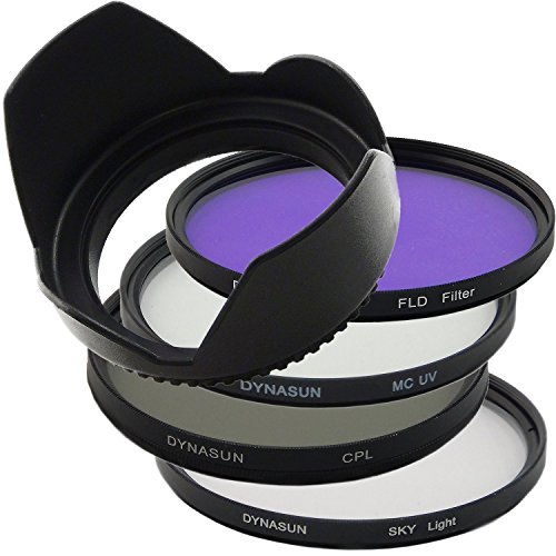 DynaSun C-PL CPL 55mm Pol-Filter +MCUV Filter Multicoated MC UV Skylight FLD Gegenlichtblende 55 mm von DynaSun