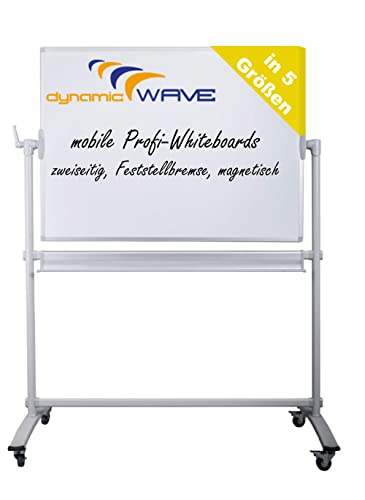 Dynamic-Wave Doppelseitiges Mobiles Whiteboard & Kreidetafel 180 x 120 - Magnetisch, Fahrbar & Drehbar für Büro, Schule & Mehr von Dynamic-Wave