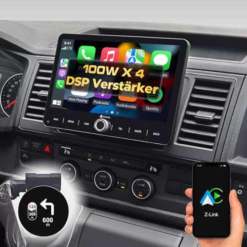 DYNAVIN Android Autoradio Navi für VW T5 T6 Caddy Tiguan Sharan Skoda, 10,1 Zoll Radio mit Wireless Carplay und Android Auto | Head-up Display | Inkl. DAB+: D9-V10W Premium Flex von Dynavin