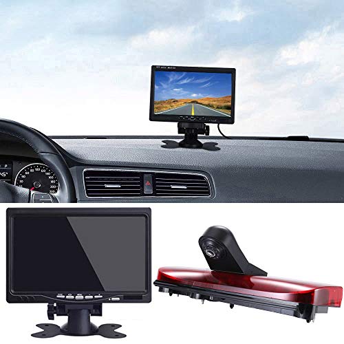 7 Zoll TFT LCD Farbdisplay Auto Monitor + 1280*720 Pixel 1000TV Linien Super HD Rückfahrkamera für Transit Connect 2014-2017 van Bremslicht 3 dritte Transporter Business MPV SUV Bus von Dynavsal