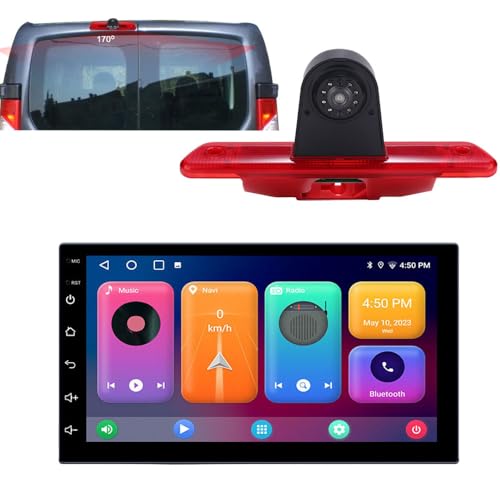 Android Autoradio mit GPS Navi+ HD Rückfahrkamera Ersatz für Fiat Scudo Bus Kasten/Citroen Jumpy Dispatch Box Kasten VF7/Peugeot Expert Tepee Kasten VF3A VF3U VF3X Furgon/Toyota ProAce Diesel FWD MDX von Dynavsal