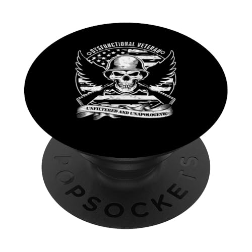 Dysfunktionaler Veteran PopSockets Klebender PopGrip von Dysfunctional Veteran Gifts for Men