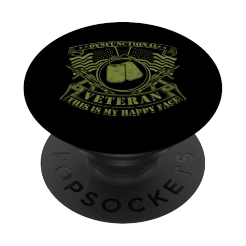 Dysfunktionaler Veteran PopSockets Klebender PopGrip von Dysfunctional Veteran Gifts for Men