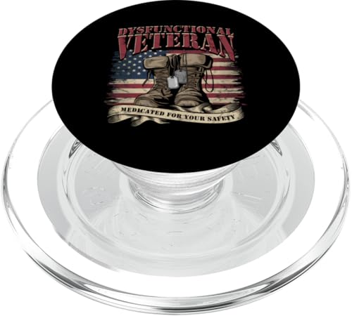 Dysfunktionaler Veteran PopSockets PopGrip für MagSafe von Dysfunctional Veteran Gifts for Men