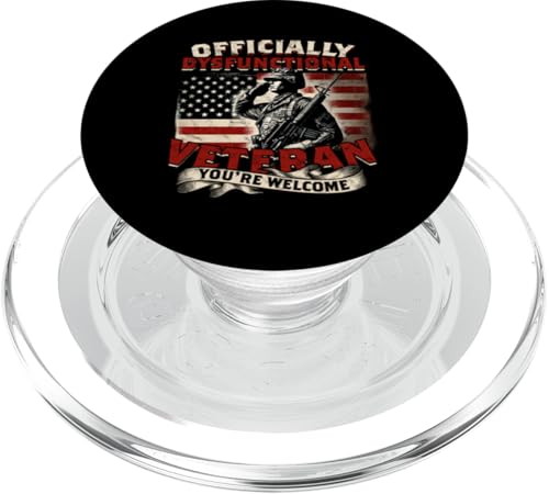 Dysfunktionaler Veteran PopSockets PopGrip für MagSafe von Dysfunctional Veteran Gifts for Men