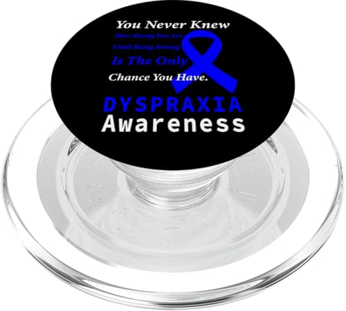 Dyspraxia Awareness Blue Ribbon Support Zitat Familie Freunde PopSockets PopGrip für MagSafe von Dyspraxia Awareness Products (Lwaka)