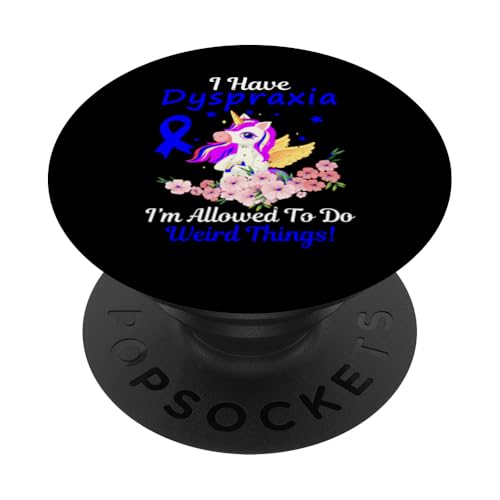 Dyspraxia Awareness Lustiger Einhornfreund Familienunterstützung PopSockets Klebender PopGrip von Dyspraxia Awareness Products (Lwaka)