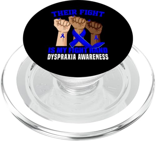 Dyspraxie Bewusstseinsunterstützung Zitat Frauen Hand blaues Band PopSockets PopGrip für MagSafe von Dyspraxia Awareness Products (Lwaka)