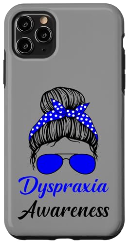 Hülle für iPhone 11 Pro Max Dyspraxie Awareness Messy Bun Hair Women Support von Dyspraxia Awareness Products (Lwaka)