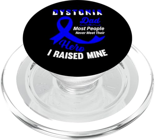 Dystonia Awareness Dad Blue Ribbon Father Support Zitat PopSockets PopGrip für MagSafe von Dystonia Awareness Products (Lwaka)