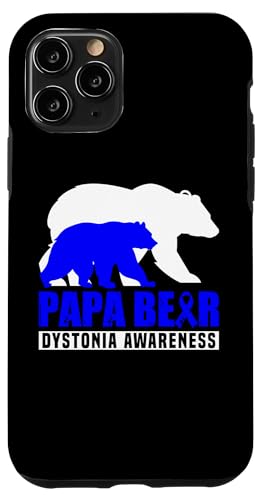 Hülle für iPhone 11 Pro Dystonia Awareness Papa Bär Blau Unterstützung Vater Zitat von Dystonia Awareness Products (Lwaka)