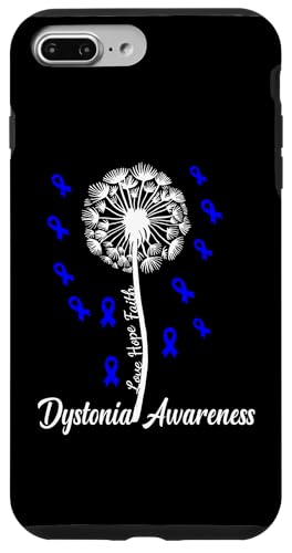 Hülle für iPhone 7 Plus/8 Plus Dystonia Bewusstsein Glaube Hoffnung Liebe Löwenzahn blaues Band von Dystonia Awareness Products (Lwaka)