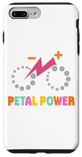 Hülle für iPhone 7 Plus/8 Plus E-Bike, Retro-70er Jahre Floral Petal Power von E-Bike Shirts & Gifts