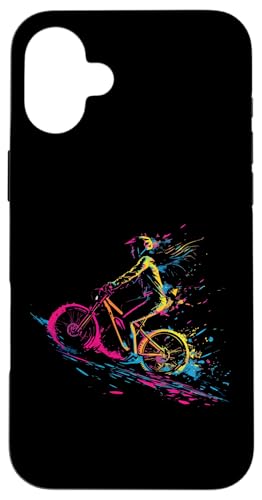 E-Bike Splash Art Elektrisches Fahhrad Radler E-Biker Frau Hülle für iPhone 16 Plus von E-Fahrrad E-Bike Radler Radfahrer Geschenkidee