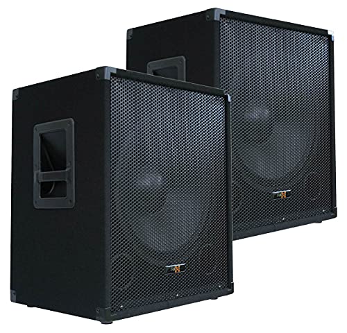 E-Lektron 2X 600W DJ PA Subwoofer Boxen Paar - 15" Passiv Bass Lautsprecher SUB-P38 von E-Lektron