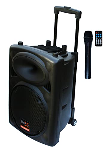 Mobile PA Sound Anlage Akku-MP3-USB-SD inkl. Funkmikrofon 500W Soundsystem E-Lektron EL25-M von E-Lektron