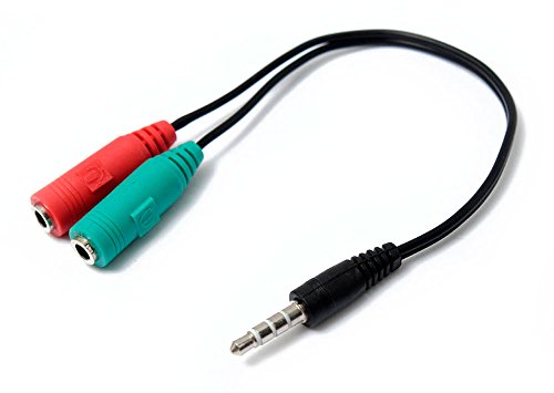 Audio-Adapter Mikrofon + MiniJack 3.5 Kopfhörer von E-NUC