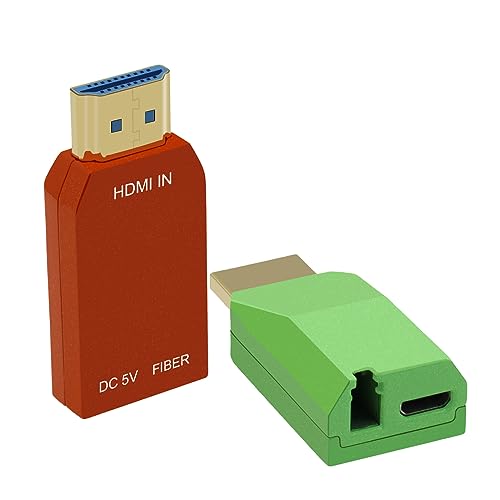 E-link Mini-4K-HDMI-Faser-Extender – HDMI-zu-Faser-Konverter, Mini 4K/30Hz HDMI über Single-Core Multimode-Faser-Extender bis zu 300 m, OM3 Multi-Mode-Faser von E-link