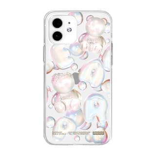 EARPEARP Schutzhülle für iPhone 15 Pro Max, transparent, Anti-Fingerabdruck-Punktmuster, stoßfest, niedlich, ausgefallene Charaktere, weiche TPU-Hülle (COVY Bubble World-Pink, iPhone 15) von EARPEARP