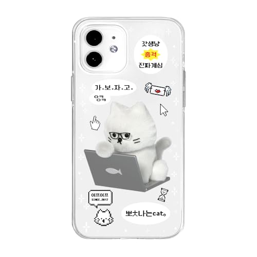 EARPEARP Schutzhülle für iPhone 15 Pro Max, transparent, Anti-Fingerabdruck-Punktmuster, stoßfest, niedlich, ausgefallene Charaktere, weiche TPU-Hülle (Workaholic Chichi, iPhone 15 Pro Max) von EARPEARP