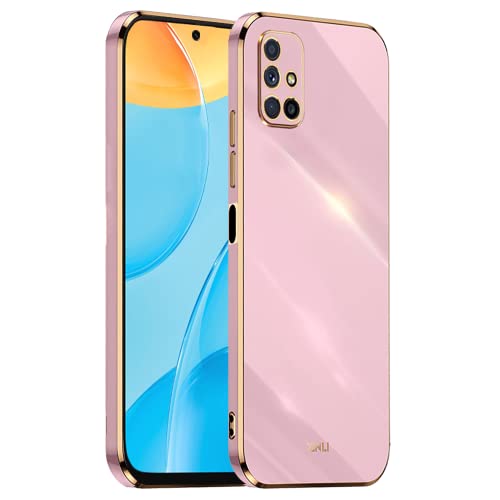 EASSGU Galvanisierter Rahmen Handyhülle für Samsung Galaxy M51 (6.7" Inches), Weiche TPU Silikon Schutzhülle - Violett von EASSGU