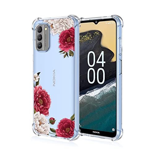 EASSGU TPU Silikon Hülle für Nokia G22 (6.5" Inches), Durchsichtig Farbmalerei Muster Case, Anti Drop und Anti Scratch Schutzhülle - Blumen 7 von EASSGU