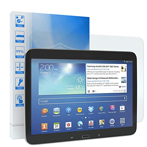 EAZY CASE - Displayschutzfolie kompatibel mit Samsung Galaxy Tab 3 10.1" Displayschutz Glas 10,1 Zoll Glasfolie 9H Härte 0,3mm dünne Tabletschutzfolie Tablet Schutzglas Folie Transparent Ultra Klar von EAZY CASE