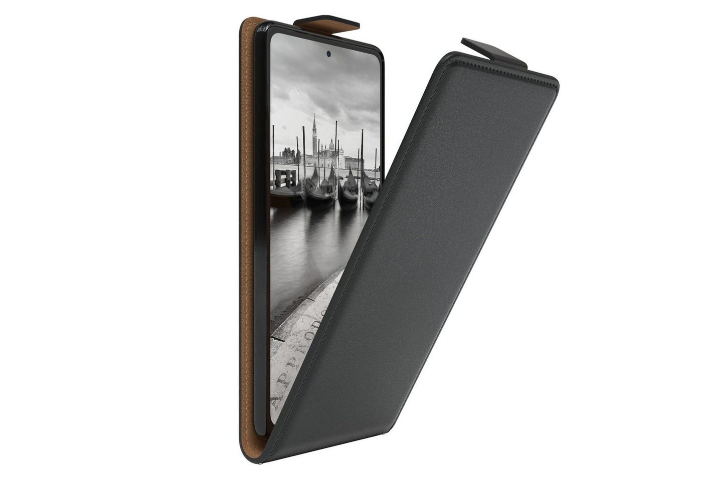 EAZY CASE Handyhülle Flipcase für Samsung Galaxy S20 FE / S20 FE 5G 6,5 Zoll, Tasche Klapphülle Handytasche zum Aufklappen Etui Kunstleder Schwarz von EAZY CASE